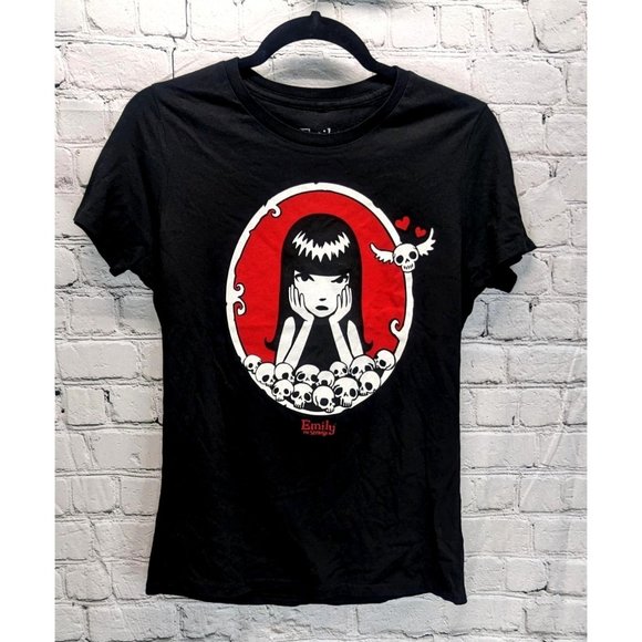 Hot Topic Tops - Hot Topic Emily The Strange Cameo Women's Black T-shirt Size M